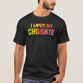 T-shirt J'adore mon Chorkie   Fier parent de chien   Propr