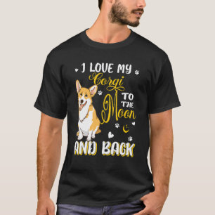 T-shirt J'adore mon Corgi Coeurs Mignons Propriétaire de C