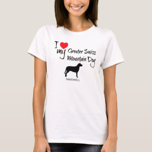 T-shirt J'adore mon grand chien de montagne suisse