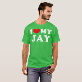 T-shirt J'adore mon Jay j'adore mon Jay boy (Devant entier)