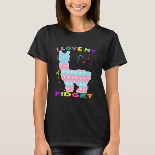 T-shirt J'adore mon jeu de Llama Pop It Fidgets Fidget po