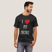 T-shirt J'adore mon nom Ercole drôle (Devant entier)