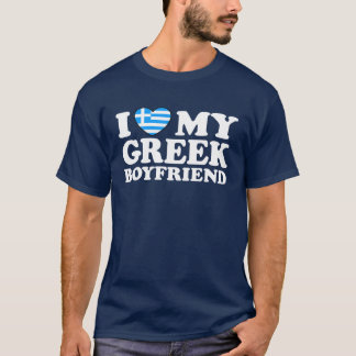 T-shirt J'adore mon petit ami grec