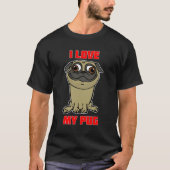 T-shirt J'adore mon pug (Devant)