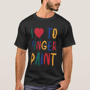 T-shirt J'adore peindre au doigt Je suis un couple de pein