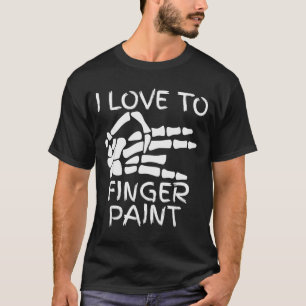 T-shirt J'adore peindre avec les doigts Je peins des squel