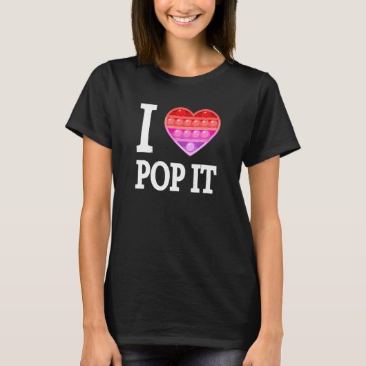 T-shirt J'adore Pop Ça Fidget Popit Jouets Fidget (Devant)