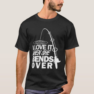 T-shirt J'adore quand elle se penche - Pêche drôle