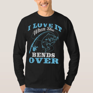 T-shirt J'adore quand elle se penche sur la pêche Rod 1