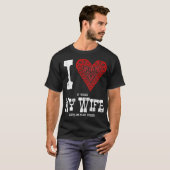 T-shirt J'ADORE quand MA FEMME me laisse jouer Poker Funny (Devant entier)