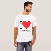 T-shirt J'adore sandwich (Devant entier)