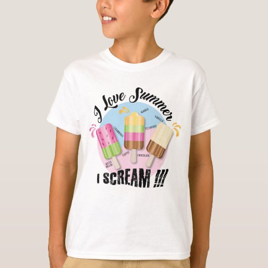 T-shirt J'adore Summer - Je hurle ! ! ! (Devant)