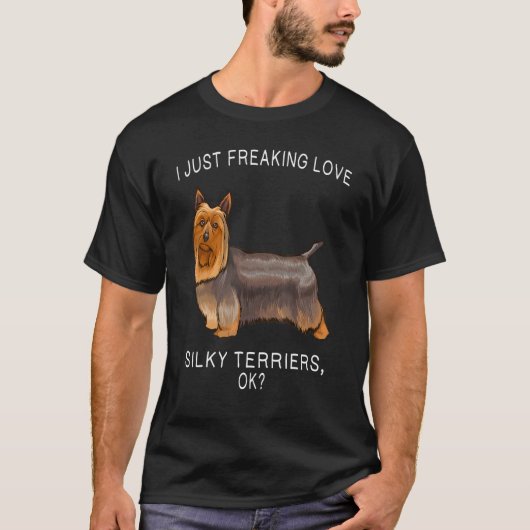 T-shirt J'adore tout simplement le Silky Terrier ok chien (Devant)