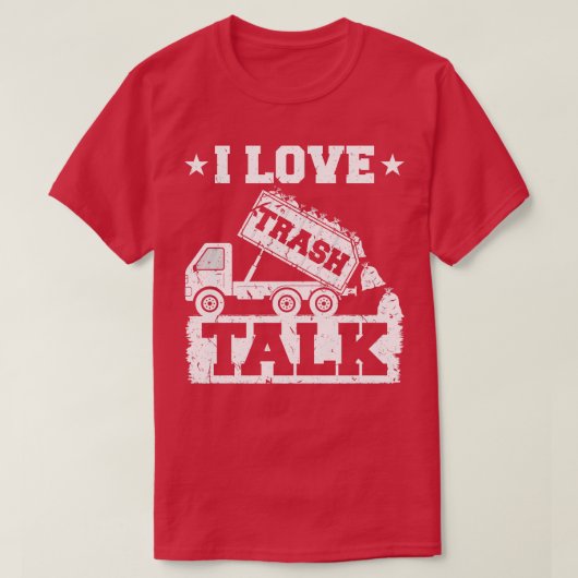 T-shirt J'adore Trash Talk Drôle Garbage Man (Design devant)