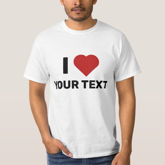 T-shirt J'adore votre texte (Devant)