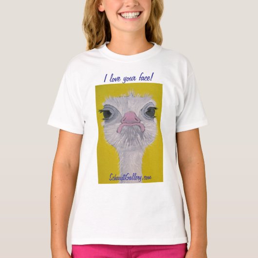 T-shirt J'adore votre visage ! (Devant)