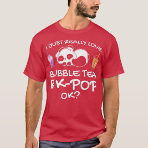 T-shirt J'adore vraiment bulle thé & k-pop K-pop fille