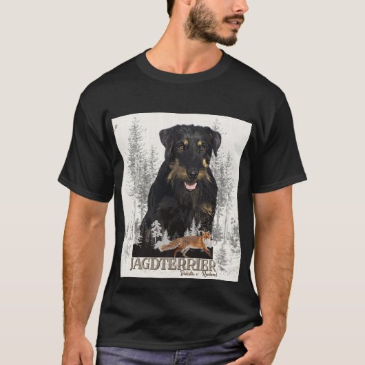 T-shirt Jagdterrier Dakota c. Renbrad Faux Canvas Print Ac (Devant)