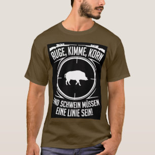 T-shirt jager augen kimme korn und schwein