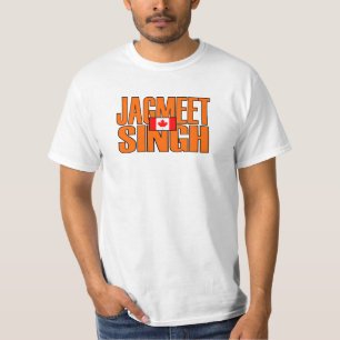 T-shirt Jagmeet Singh Orange Block Text Drapeau canadien
