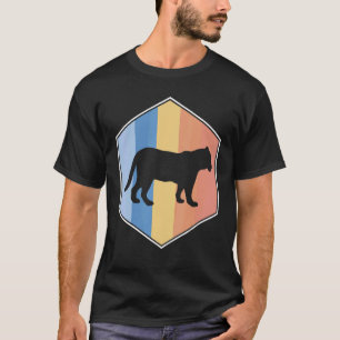 T-shirt Jaguar Aux Couleurs Rétro Dans Un Hexagon