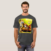 T-shirt Jaguar Maman et Cubs Se détendre dans la jungle. C (Devant entier)