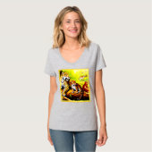 T-shirt Jaguar Maman et Cubs Se détendre dans la jungle. C (Devant entier)