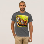 T-shirt Jaguar Maman et Cubs Se détendre dans la jungle. C (Devant entier)