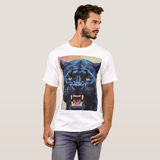 T-shirt Jaguar - Panthère noire (Devant entier)