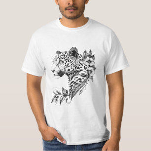 T-shirt Jaguar Wild Animal Nature Illustration Art tatouag