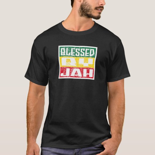 T-shirt Jah Bless Rasta Raggae Ragga Roots God Rasta (Devant)