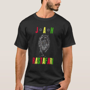 T-shirt Jah Rastafari Lion de Juda Rasta Ethiopienne T Shi