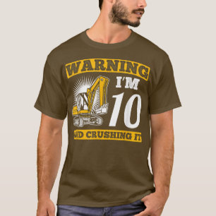 T-shirt J'ai 10 ans et l'écrasement de la construction de