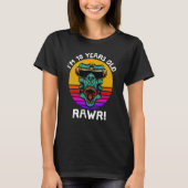 T-shirt J'ai 10 ans Rawr Retro Dinosaur Sunset 10th B (Devant)