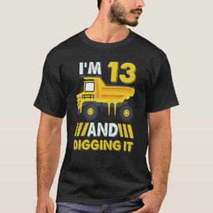 T-shirt J'ai 13 ans et je le creuse 13 ans garçons 13e ann