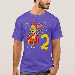 T-shirt J'ai 2 ans avec anniversaire de enfant spartiate 2