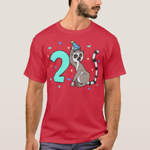 T-shirt J'ai 2 ans avec un anniversaire de enfant de lémur