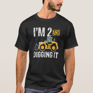 T-shirt J'ai 2 ans et creuser ça 2e anniversaire enfants C