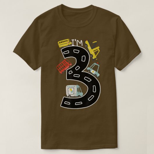 T-shirt J'ai 3 ans 3 Anniversaire Garbage Truck to (Design devant)