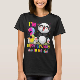 T-shirt J'ai 3 ans 3e anniversaire filles Ados Panda