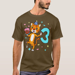 T-shirt J'ai 3 ans avec le tigre garçon anniversaire 3 ans