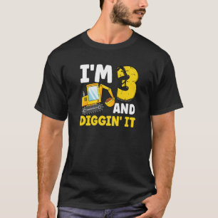 T-shirt J'ai 3 ans et je le creuse 3ème anniversaire de l'