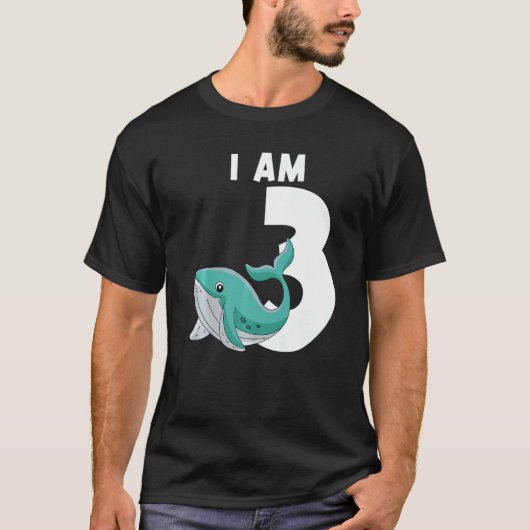 T-shirt J'Ai 3 Baleine 3 Ans (Devant)
