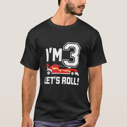 T-shirt J'ai 3 Roll Race Car 3e anniversaire 3 ans (Devant)