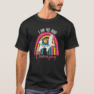 T-shirt J'Ai 40 Ans Et Llamazing Alpaca Llama 40E