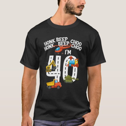 T-shirt J'ai 40e anniversaire Camions Cool de plus de 40 a (Devant)