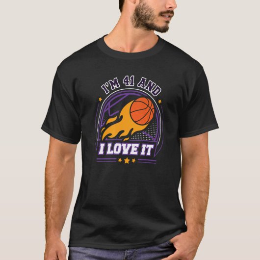 T-shirt J'ai 41 ans et j'aime le basket-ball 41e anniversa (Devant)