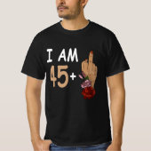 T-shirt J'Ai 45 Plus 1 Mid Doigt Pour Un 46e Anniversaire  (Devant)