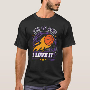 T-shirt J'ai 46 ans et j'aime le basket-ball 46e anniversa