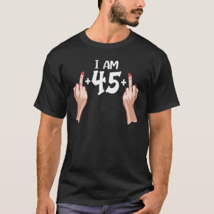 T-shirt J'ai 47 ans Doigt + 45 + Doigt Anniversaire W